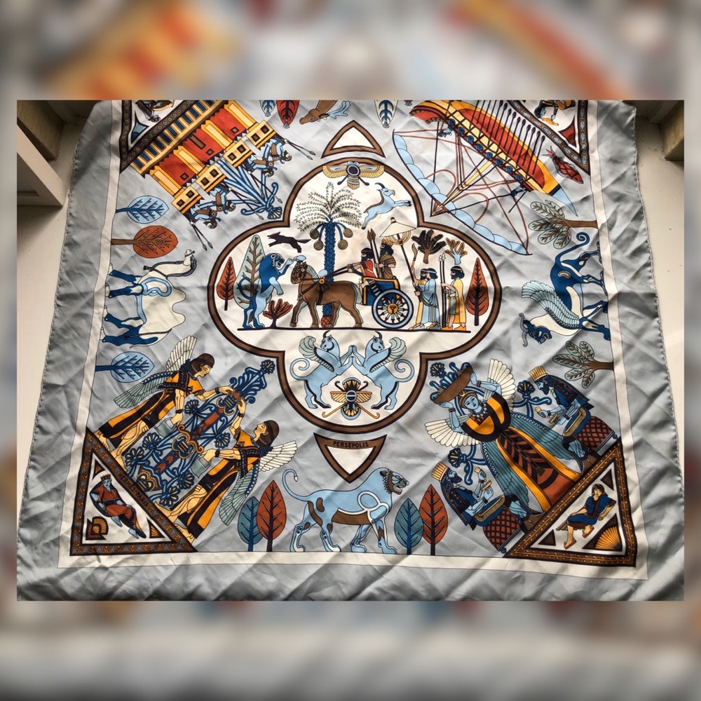 Hermès Scarf (Blue/Grey)